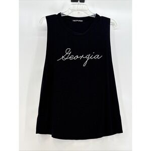 Rock Rose Couture Georgia Black Muscle Tank Medium